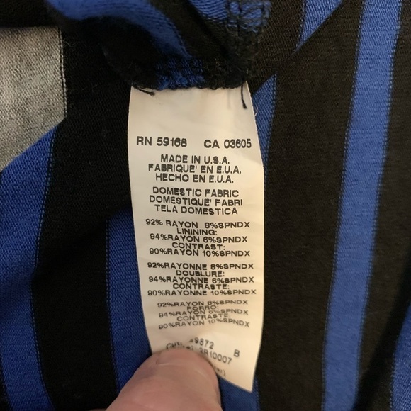 Red 23 Women Long Maxi Stripe Summer Tank Dress Blue Gray Black Size Medium - Picture 6 of 6